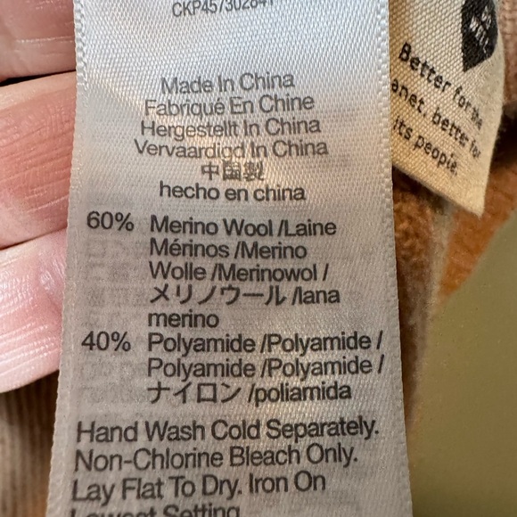 Madewell Women’s Quarter Zip Tan‎ Merino Wool Blend Sweater Size XXS - Picture 5 of 6